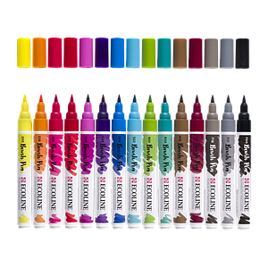 TALENS ECOLINE BRUSHPEN SET PASTEL - 15 KLEUREN