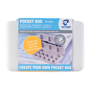 VAN GOGH POCKETBOX AQUA 12ST LEEG + PENSEEL