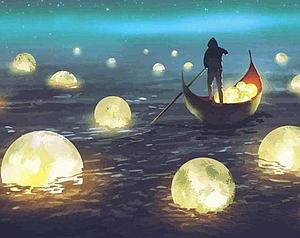 PAINT BY NUMBERS 40x50CM - MOON LAKE