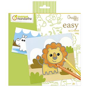 GRAFFY POP KLEURPLATEN EASY - WILDE DIEREN - 120G - 24VEL