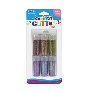 GLITTER DUST PASTEL SET - 6X9GR + LIJM