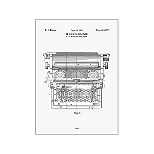 TYPEWRITER - BOMEDO - 30X40CM