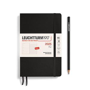AG2025 WEEKLY PLANNER & NOTEBOOK B6 - BLACK