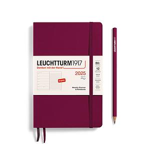 AG2025 WEEKLY PLANNER & NOTEBOOK B6 - PORT RED