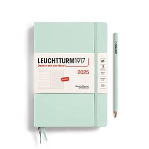 AG2025 WEEKLY PLANNER & NOTEBOOK A5 - MINT GREEN